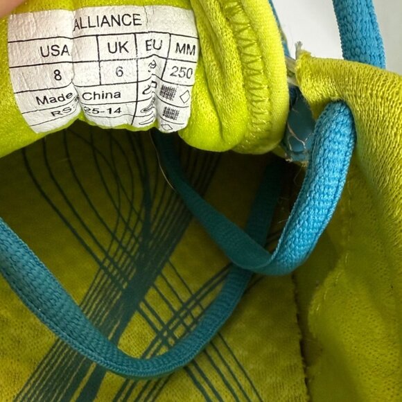 Vionic Womens Alliance Sneakers Size 8 Blue Neon Yellow Athletic Shoes Everyday - Picture 10 of 14